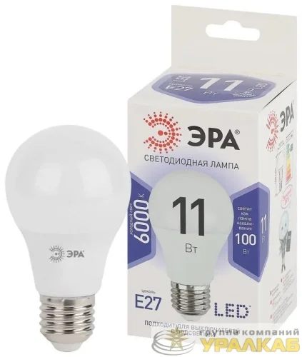 Лампа светодиодная A60-11W-860-E27 грушевидная 880лм Эра 