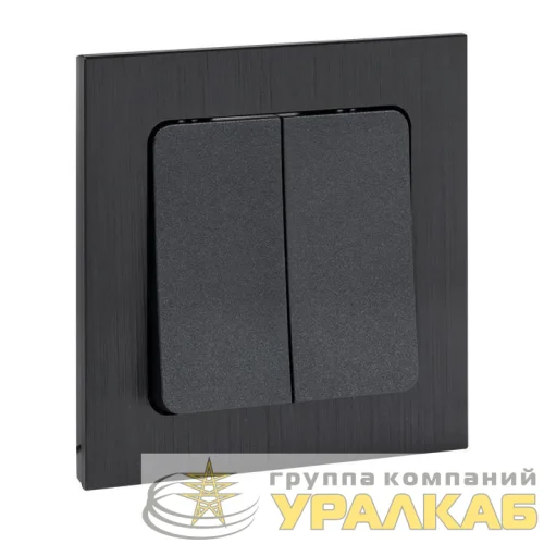 Переключатель проходной 2-кл. Стокгольм 10А механизм черн. PROxima EKF 