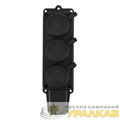 Колодка удлинителя 3-м 16А IP44 230В 2P+PE влагозащ. каучук PROCONNECT 111-113-4 детальная картинка