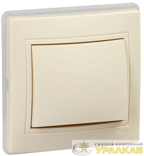 Выключатель 1-кл. СП Кварта ВС10-1-0-ККм-44 10А IP44 крем. IEK 