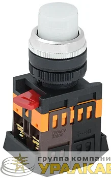 Кнопка ABLFP-22 d22мм 1з+1р 240В неон бел. IEK BBT20-ABLFP-K01
