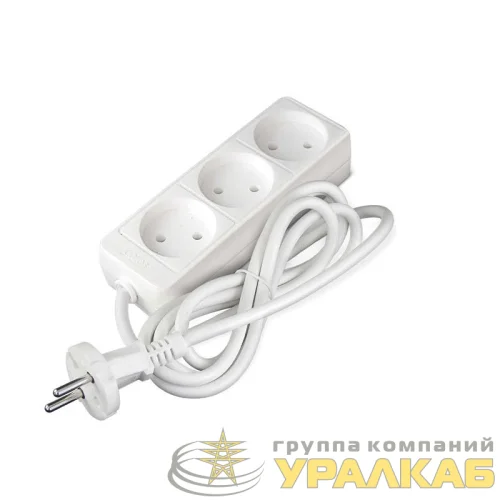 Удлинитель 3х1.5м без заземл. 10А IP20 2.2кВт ПВС Союз 481S-1301 детальная картинка