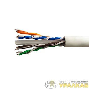 Кабель витая пара U/UTP кат.6 4х2х23AWG solid Cu PVC Six сер. (м) SUPRLAN 01-0316-1