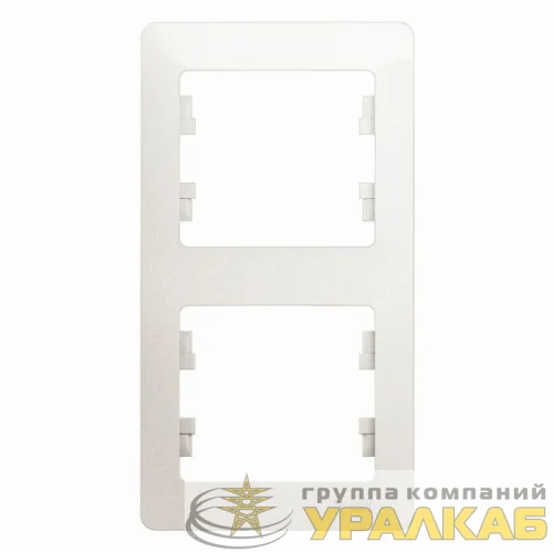 Рамка 2-м Glossa вертикал. перламутр SE 