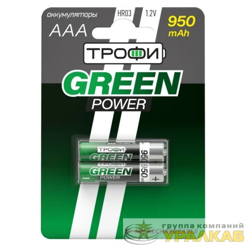 Аккумулятор AAA/HR03 950мА.ч HR03-2BL (блист.2шт) Трофи C0032097 детальная картинка
