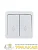 Переключатель проходной 2-кл. 2п ОП Viola 10А IP20 бел. LEZARD 