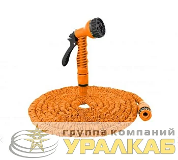 Набор для полива с растягивающимся шлангом 15м Вихрь 73/7/2/25