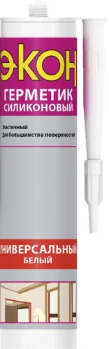 Герметик "ЭКОН" силиконовый универсальный 280мл бел. Момент Б0031018 детальная картинка