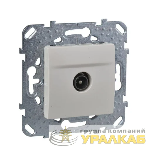 Розетка телевизионная одиночная TV 1-м СП Unica прост. механизм беж. SchE 