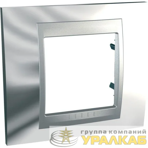 Рамка 1-м Unica Top хром/алюм. SchE MGU66.002.010 детальная картинка