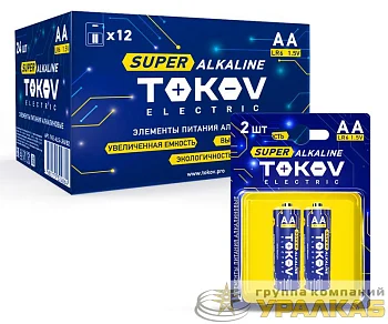 Элемент питания алкалиновый AA/LR6 (блист.2шт) TOKOV ELECTRIC TKE-ALS-LR6/B2