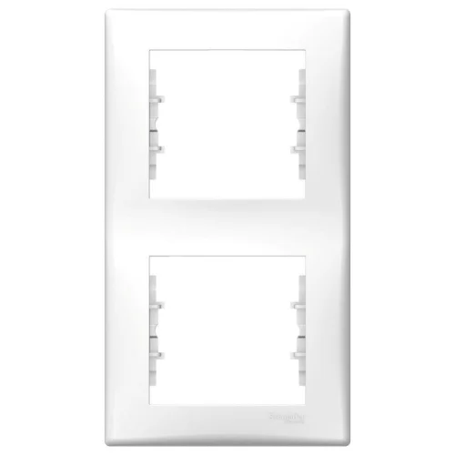 Рамка 2-м Sedna верт. бел. SchE 