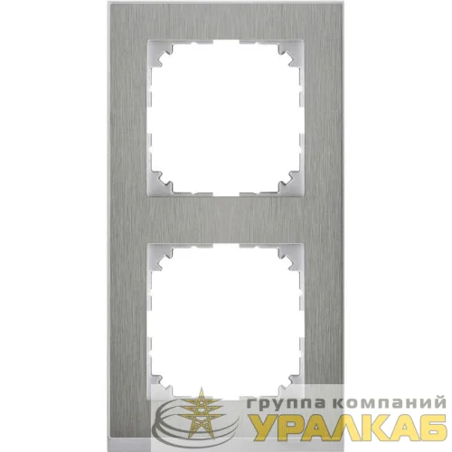 Рамка 2-м M-Pure Decor нерж. сталь/алюм. SchE MTN4020-3646 детальная картинка