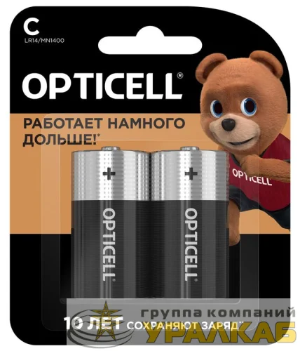 Элемент питания алкалиновый C/LR14 1.5В (блист. 2шт) Basic Opticell 5051004 детальная картинка