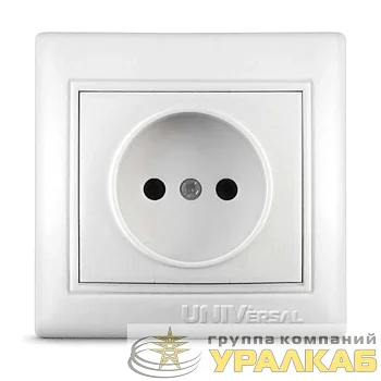 Розетка 1-м СП Севиль 16А IP20 без заземл. бел. UNIVersal С0022