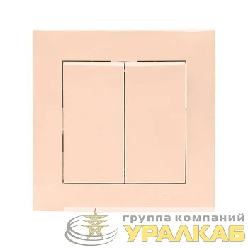 Выключатель 2-кл. СП Валенсия 10А IP20 крем. PROxima EKF EWV10-023-20