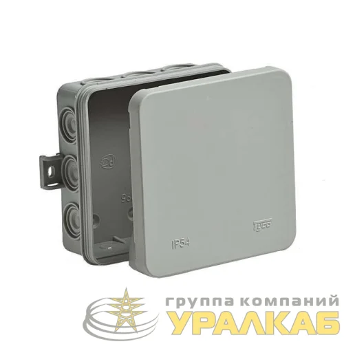 Коробка распределительная ОП 100х100х35мм IP54 12 вводов сер. Ruvinil 67095 детальная картинка