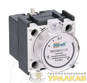 Приставка выдержки времени ПВ-03 1з+1р с задержкой при вкл. 0.1-30с DEKraft 24112DEK