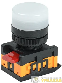 Лампа светосигнальная AL-22TE d22мм 240В AC бел. цилиндр неон IEK 