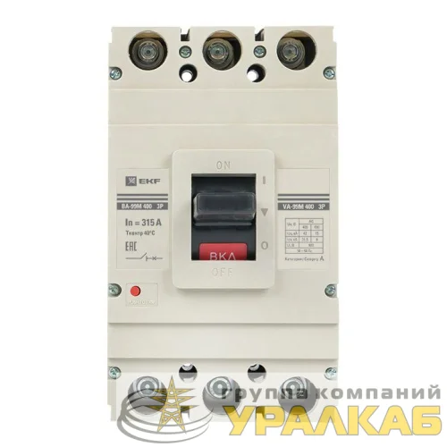 Выключатель автоматический 3п 400/315А 42кА ВА-99М PROxima EKF mccb99-400-315m детальная картинка