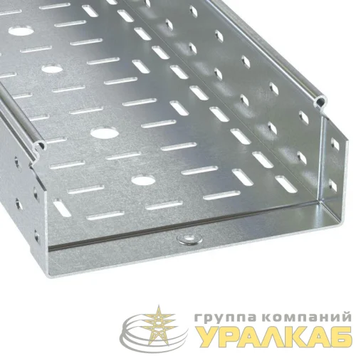 Лоток листовой перфорированный 300х80 L3000 сталь 1мм цинк-ламель DKC 