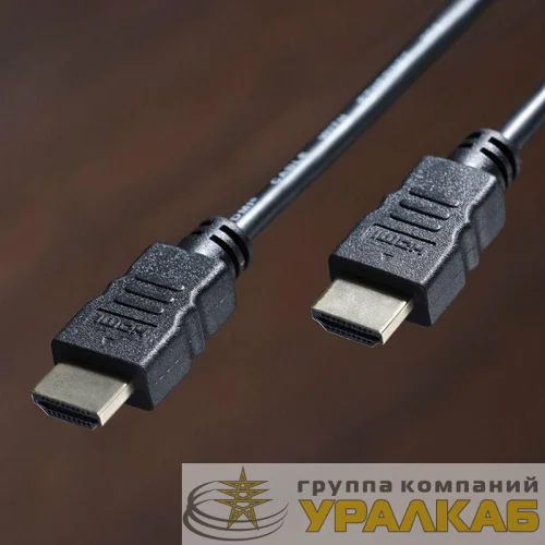 Шнур HDMI - HDMI gold 1м без фильтров (PE bag) PROCONNECT 