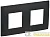Рамка 2-м SKANDY SK-F02G графит IEK 