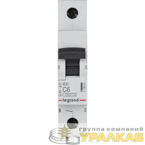Выключатель автоматический модульный 1п C 6А 4.5кА RX3 Leg 419661 детальная картинка
