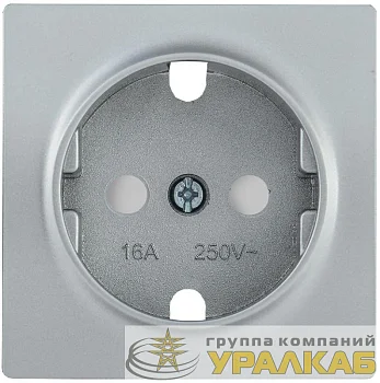 Накладка розетка BOLERO НР-2-1-БС с заземл. защ. шторки серебр. IEK ENB21-R-K23