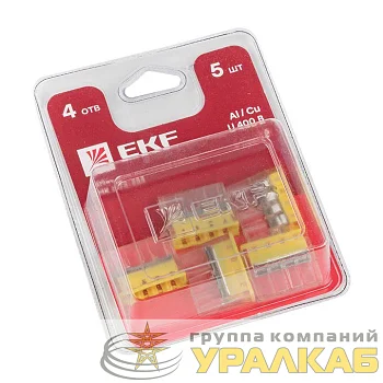 Клемма строительно-монтажная СМК 2273-244 4-проводная 0.5-2.5кв.мм с пастой (блист.5шт) PROxima EKF 