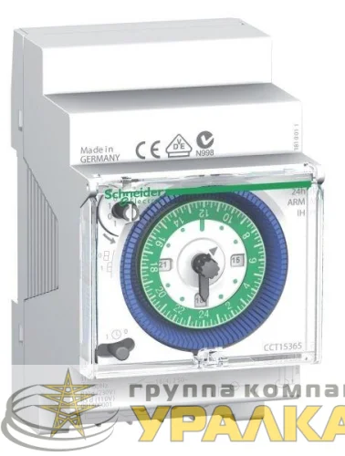 Реле времени электромеханическое ARM 24часа с/рез. 16А SchE CCT15365 детальная картинка