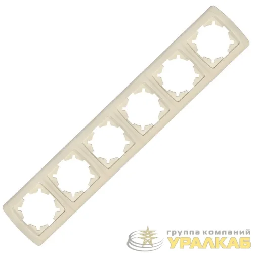 Рамка 6-м Маргарита горизонт. сл.кость (ivory) UNIversal 