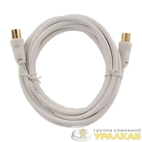 Шнур TV Plug - TV Jack 3м бел. Rexant 