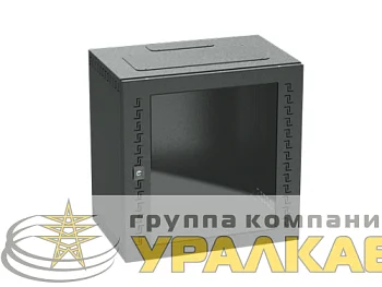 Шкаф телекоммуникационный навесной 16U 800х600х400 дверь стекло RAL9005 DKC 