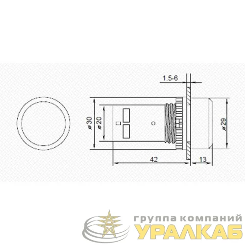 Кнопка EB22 возвратная красн. NO+NC 230 В Rexant 36-5530 детальная картинка