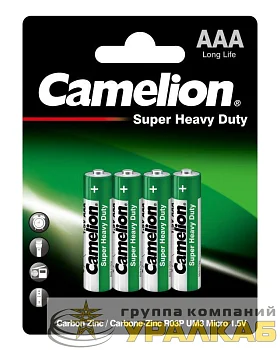 Элемент питания солевой AAA/R03 BL-4 (блист.4шт) Camelion 1668