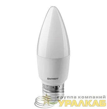 Лампа светодиодная 61 961 OLL-C37-10-230-6.5K-E27-FR 10Вт ОНЛАЙТ 61961