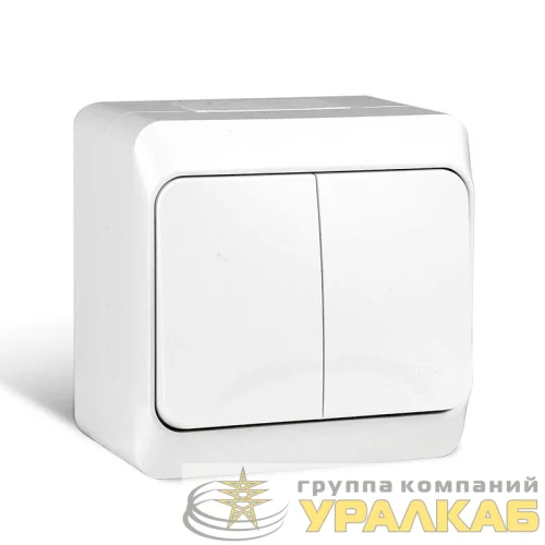 Выключатель 2-кл. ОП Nix 10А IP54 250В бел. TOKOV ELECTRIC 