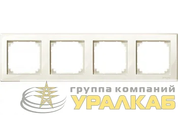 Рамка 4-м Merten беж. SchE MTN478444