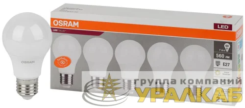 Лампа светодиодная LED Value LVCLA60 7SW/830 грушевидная матовая E27 230В 2х5 RU (уп.5шт) OSRAM 4058075577626 детальная картинка