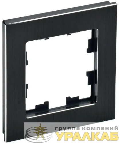 Рамка 1-м BRITE РУ-1-1-БрЧ металл черн. IEK BR-M12-M-K02 детальная картинка