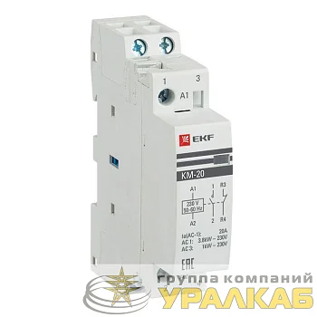 Контактор модульный КМ 20А NО+NC (1 мод.) EKF km-1-20-11