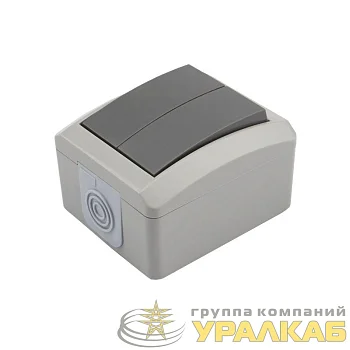 Выключатель 2-кл. ОП INDUSTRIAL IP54 сер. Kranz KR-78-0609 Выключатель 2-кл. ОП INDUSTRIAL IP54 сер. Kranz KR-78-0609