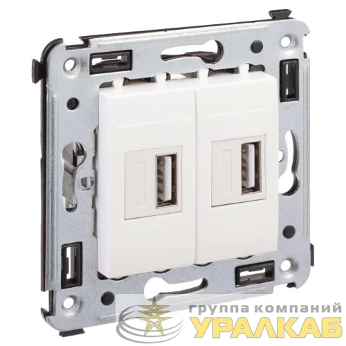 Устройство зарядное USB СП Avanti "Белое облако" DKC 4400543 детальная картинка