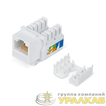 Вставка Keystone Jack RJ45 кат.5E неэкранир. WR-KJ-RJ45-C5E-90 90град. заделка тип 110 бел. WRline 505212