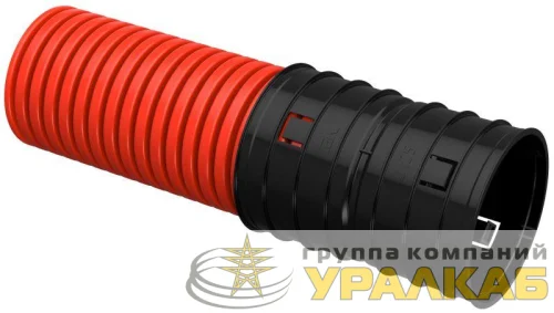 Труба гофрированная двустенная ПНД жесткая d125мм (уп.6м) ELASTA IEK EA-TG13-2-1-2-125-006-K04 детальная картинка