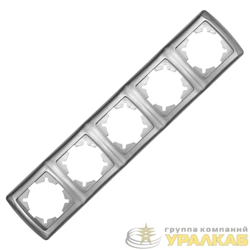 Рамка 5-м Маргарита горизонт. серебр. UNIversal 