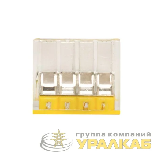 Клемма строительно-монтажная СМК 2273-244 4-проводная 0.5-2.5кв.мм с пастой (уп.100шт) PROxima EKF 