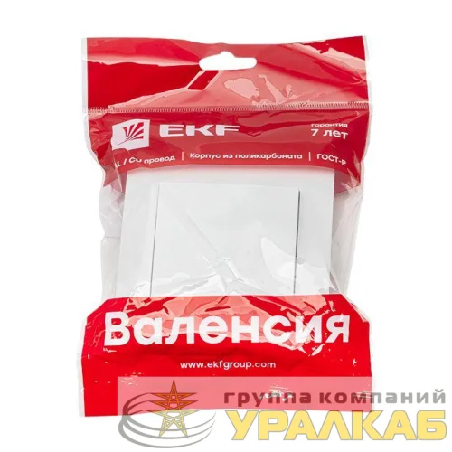 Выключатель 1-кл. СП Валенсия 10А IP20 бел. PROxima EKF 