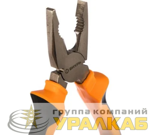 Плоскогубцы (пассатижи) 200мм двухкомпонентн. рукоятки никелир. Вихрь 73/6/3/8 детальная картинка